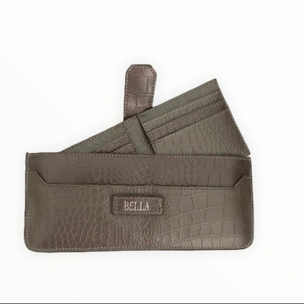 COPY - BELLA GUN METAL WALLET W/ REMOVABLE CARD INSERT